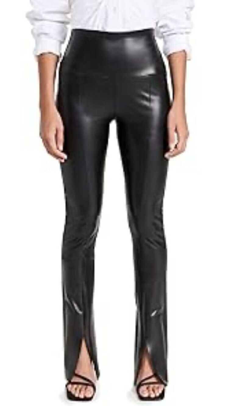 Norma Kamali Spat Leggings Black XL/38 Stretch Going Out Party Chic Trendy - Picture 4 of 16